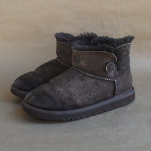 * UGG Mini Bailey Button Shearling Lined Boot 4